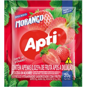 Suco em Pó de Morango 20g Apti