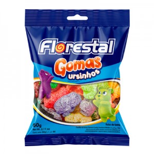 Bala Gomas Ursinhos 60g Florestal