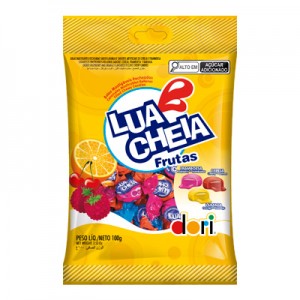 Bala Lua Cheia Frutas 100g Dori