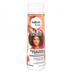 Condicionador Cachos Ricino e Queratina 300ml Salon Line