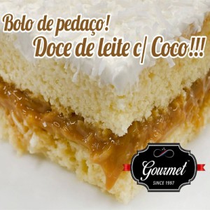 Bolo de Pedaço Doce de Leite c/ Coco -  Gourmet ( De Quinta ~ Domingo)