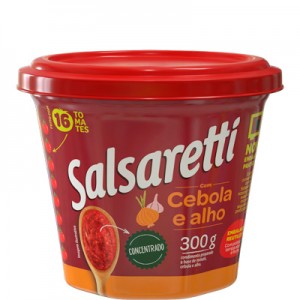 Extrato de Tomate Pote Cebola e Alho 300g Salsaretti