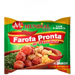 Farofa Pronta de Mandioca C/ Pimenta 300g Mundial Foods