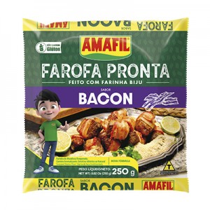 Farofa Pronta Bacon 250g Amafil