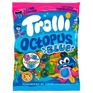 Goma Octopus Blue 100g Trolli
