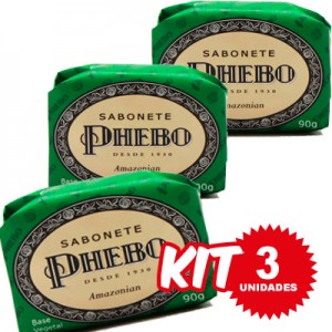(Kit 3 Unidades) Sabonete Phebo Amazonian 90g