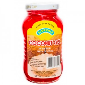 Nata de Coco (Red) in Syrup 340g Florence