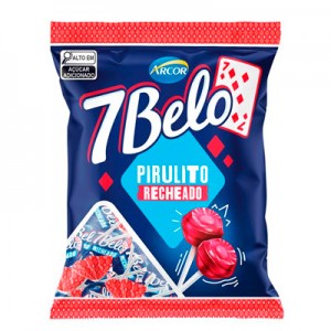 Pirulito 7 Belo Framboesa 120g Arcor