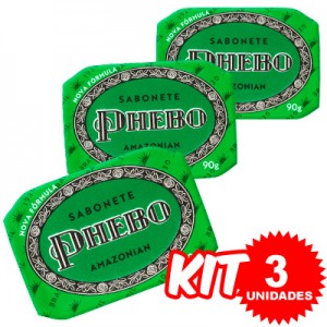 (Kit 3 Unidades) Sabonete Amazonian 90g x 3 - Phebo