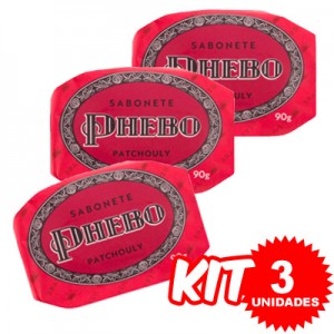 (Kit 3 Unidades) Sabonete Patchouly 90g x 3 - Phebo