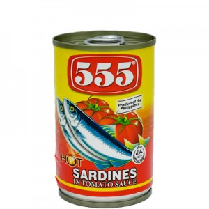Sardines In Tomato Sauce Hot 155g 555 
