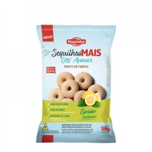 Sequilhos de Limão Siciliano 0% Açúcar 120g Nazinha