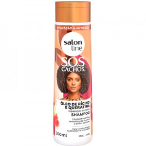 Shampoo SOS Cachos Ricino e Queratina 300ml Salon Line