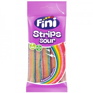 Strips Sour Rainbow 90g Fini 