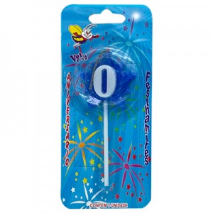 Vela Estrela Nº0 Azul Festhamires 