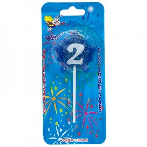 Vela Estrela Nº2 Azul Festhamires 