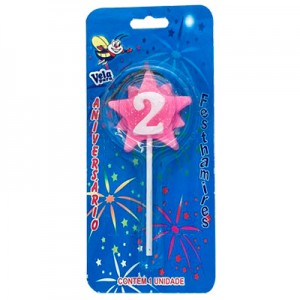 Vela Estrela Nº2 Rosa Festhamires 