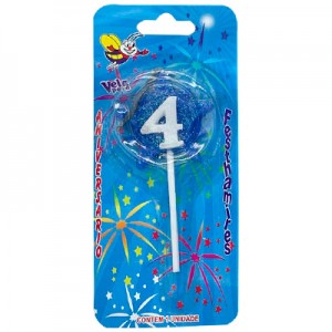 Vela Estrela Nº4 Azul Festhamires 