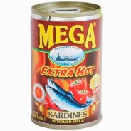 Sardines In Tomato Sauce Extra Hot 155g Mega
