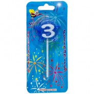 Vela Estrela Nº3 Azul Festhamires 