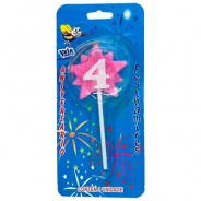 Vela Estrela Nº4 Rosa Festhamires 