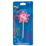 Vela Estrela Nº8 Rosa Festhamires 