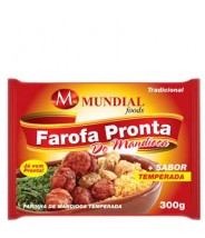 Farofa Pronta de Mandioca Temperada 300g Mundial Foods