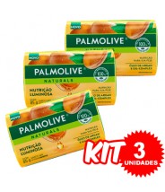 (Kit 3 Unidades) Sabonete Nutriçao Luminosa 85g x 3 - Palmolive