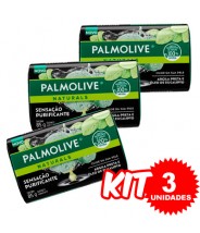 (Kit 3 Unidades) Sabonete Sensação Purificante 85g x 3 - Palmolive