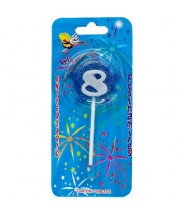 Vela Estrela Nº8 Azul Festhamires 